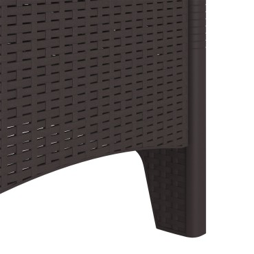 vidaXL Κήποι Καρέκλες 2 τεμ. Καφέ Πολυ-Ράττον 53x49x85 cm