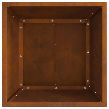 vidaXL Φωτιά Πίτ Τετράγωνη 40x40x30 εκ Φθαρμένο Ατσάλι