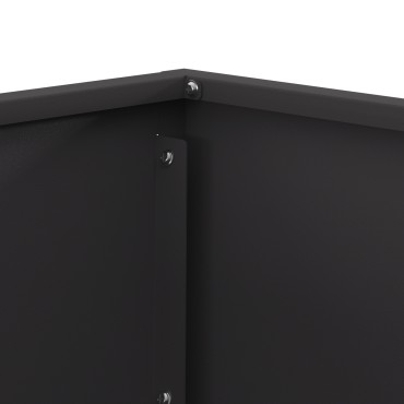 vidaXL Τζάκι Τετράγωνο Μαύρο 60x60x35 εκ. Ατσάλι