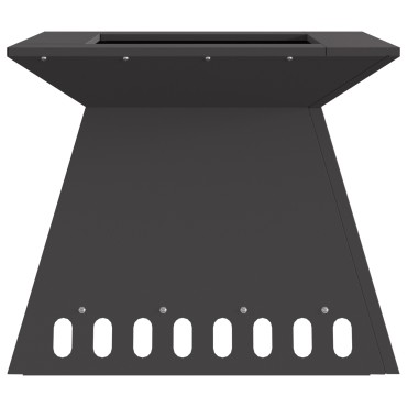 vidaXL Φωτιά 48x48x40 εκ. Μαύρο Ατσάλι