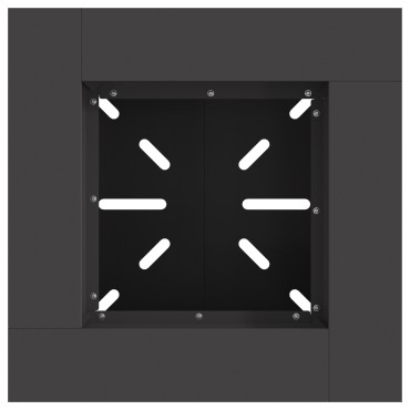 vidaXL Φωτιά 48x48x40 εκ. Μαύρο Ατσάλι