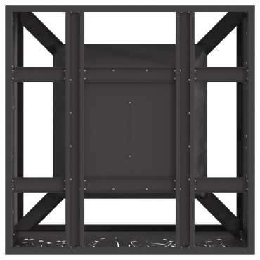 vidaXL Φωτιά Πίνακας Τετράγωνος Μαύρος 60x60x30 εκ Ατσάλι