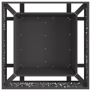 vidaXL Φωτιά Κουβά Μαύρο 80 x 80 x 30 cm Ατσάλι Σκληρυθέν στον Αέρα