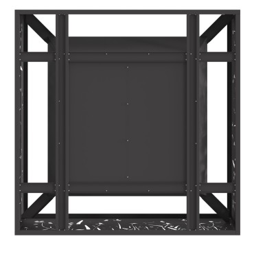 vidaXL Φωτιά Κουβά Μαύρο 80 x 80 x 30 cm Ατσάλι Σκληρυθέν στον Αέρα