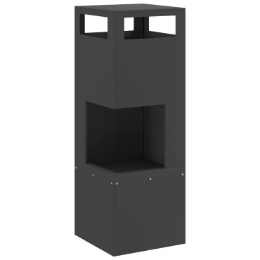 vidaXL Σχάρα Ξυλόφουρνου Τετράγωνη Μαύρη 35x35x100 εκ Ατσάλι