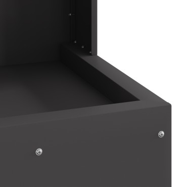 vidaXL Σχάρα Ξυλόφουρνου Τετράγωνη Μαύρη 35x35x100 εκ Ατσάλι