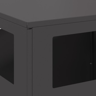 vidaXL Φλόγιστρο Μαύρο 50x50x100 εκ Ατσάλι