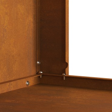 vidaXL Φωτιά Σκ rusty 60 x 40 x 96 εκ. Ατσάλι Σκληρυθέν στον Αέρα