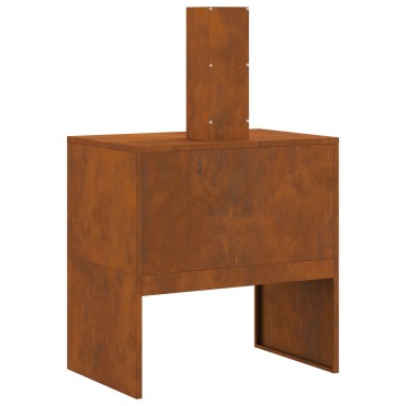 vidaXL Φωτιά Σκ rusty 60 x 40 x 96 εκ. Ατσάλι Σκληρυθέν στον Αέρα