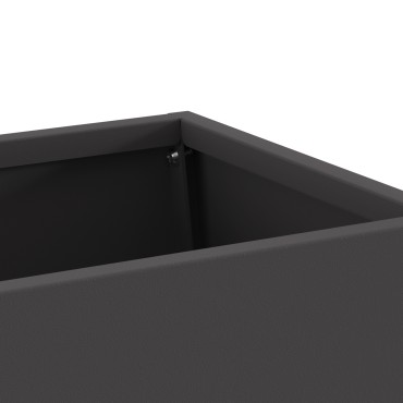 vidaXL Φουγάρο με Αποθήκη Ξύλων Μαύρο 60x35x100 εκ. Χάλυβας