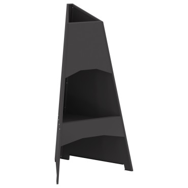 vidaXL Φωτιά Πυραμίδα Μαύρη 50x45x95 εκ. Χάλυβας