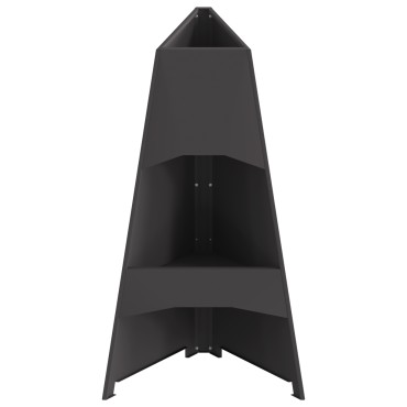 vidaXL Φωτιά Πυραμίδα Μαύρη 50x45x95 εκ. Χάλυβας