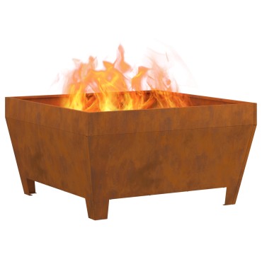 vidaXL Φωτιά Μπολ Σκ rusty 80 x 80 x 43 εκ. Ατσάλι Σκληρυθέν στον Αέρα