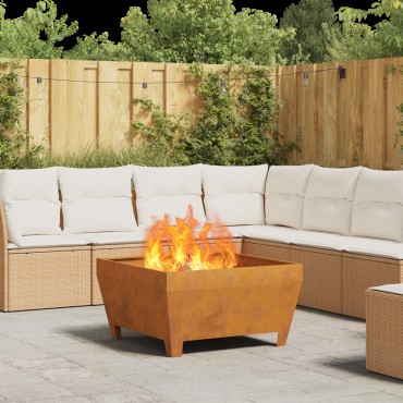 vidaXL Φωτιά Μπολ Σκ rusty 80 x 80 x 43 εκ. Ατσάλι Σκληρυθέν στον Αέρα