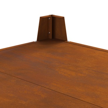 vidaXL Φωτιά Μπολ Σκ rusty 80 x 80 x 43 εκ. Ατσάλι Σκληρυθέν στον Αέρα