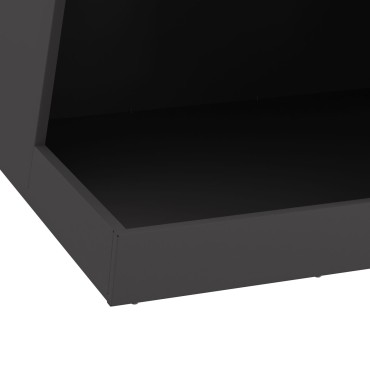 vidaXL Σχέδιο φωτιάς με αποθήκευση ξύλων Μαύρο 50x50x100 εκ Ατσάλι