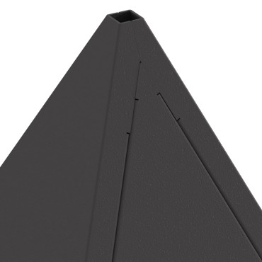 vidaXL Μπάρμπεκιου Πυραμίδα Μαύρη 50x50x51 εκ Ατσάλι