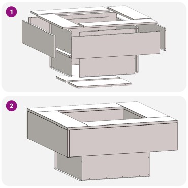 vidaXL Τετράγωνη Φωτιά 80x80x40 εκ. από Ατσάλι