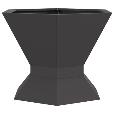 vidaXL Σκηνίδιο Φωτιάς Εξαγώνιο Μαύρο 50x50x40 εκ Ατσάλι