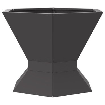 vidaXL Σκηνίδιο Φωτιάς Εξαγώνιο Μαύρο 50x50x40 εκ Ατσάλι