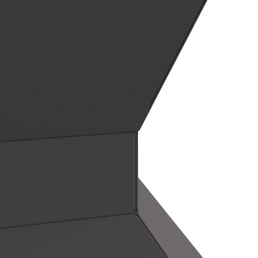 vidaXL Σκηνίδιο Φωτιάς Εξαγώνιο Μαύρο 50x50x40 εκ Ατσάλι