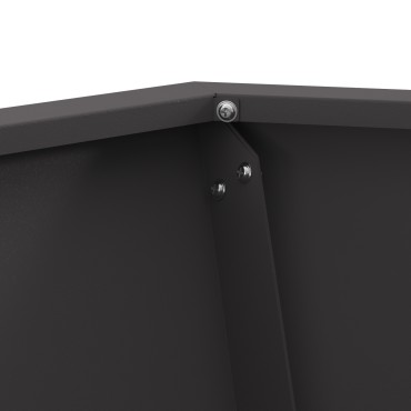 vidaXL Σκηνίδιο Φωτιάς Εξαγώνιο Μαύρο 50x50x40 εκ Ατσάλι