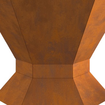 vidaXL Φωτιά Μπολ Σκ rusty 50 x 50 x 40 cm Ατσάλι Σκληρυθέν στον Αέρα