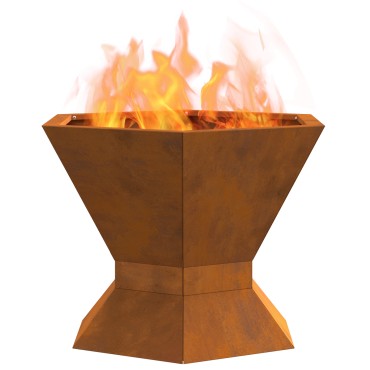 vidaXL Φωτιά Μπολ Σκ rusty 50 x 50 x 40 cm Ατσάλι Σκληρυθέν στον Αέρα