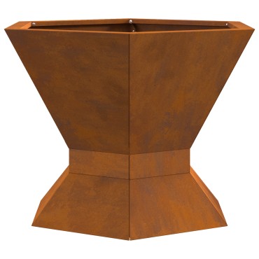 vidaXL Φωτιά Μπολ Σκ rusty 50 x 50 x 40 cm Ατσάλι Σκληρυθέν στον Αέρα