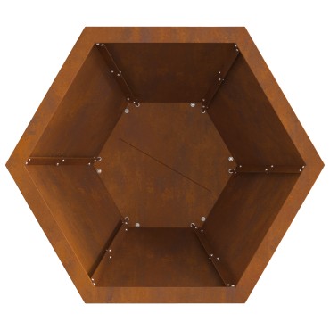 vidaXL Φωτιά Μπολ Σκ rusty 50 x 50 x 40 cm Ατσάλι Σκληρυθέν στον Αέρα