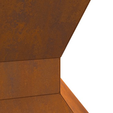 vidaXL Φωτιά Μπολ Σκ rusty 50 x 50 x 40 cm Ατσάλι Σκληρυθέν στον Αέρα