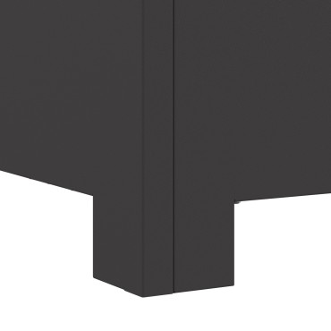vidaXL Τζάκι Τετράγωνο Μαύρο 60x60x30 εκ. Σίδηρος