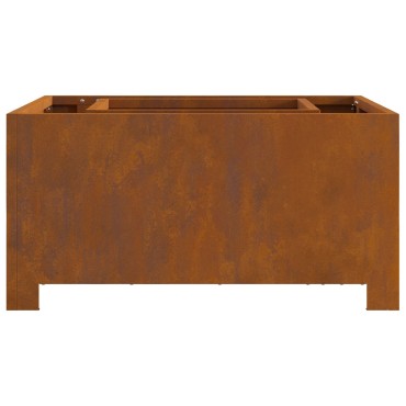 vidaXL Φωτιά Πίθα Στρα square 60x60x30 εκ Α weathering ατσάλι