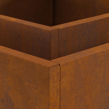 vidaXL Φωτιά Πίθα Στρα square 60x60x30 εκ Α weathering ατσάλι