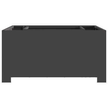 vidaXL Φουτουράκι Τετράγωνο Μαύρο 80x80x40 εκ. Ατσάλι