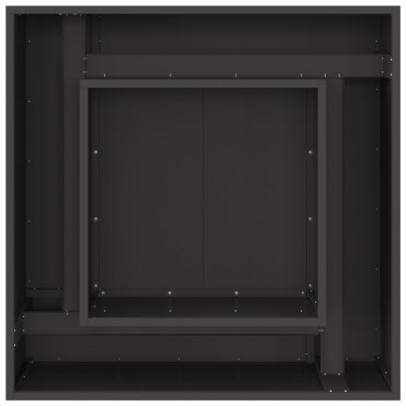 vidaXL Φουτουράκι Τετράγωνο Μαύρο 80x80x40 εκ. Ατσάλι