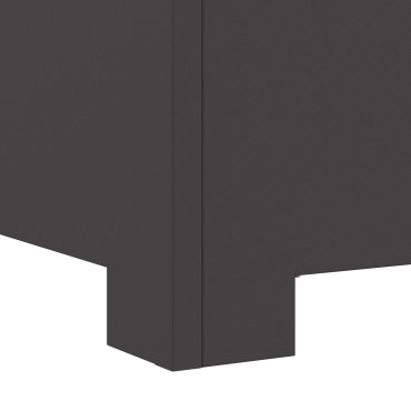 vidaXL Φουτουράκι Τετράγωνο Μαύρο 80x80x40 εκ. Ατσάλι