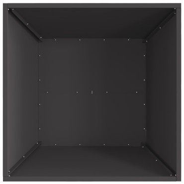 vidaXL Τζάκι Φωτιά Τετράγωνο Μαύρο 60x60x30 εκ. Ατσάλι