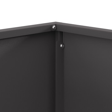 vidaXL Τζάκι Φωτιά Τετράγωνο Μαύρο 60x60x30 εκ. Ατσάλι