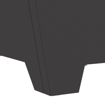 vidaXL Τζάκι Φωτιά Τετράγωνο Μαύρο 60x60x30 εκ. Ατσάλι