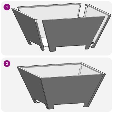 vidaXL Τζάκι Φωτιά Τετράγωνο Μαύρο 60x60x30 εκ. Ατσάλι