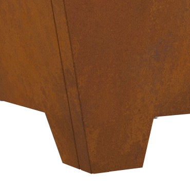 vidaXL Τζάκι Δρυός 60x60x30 εκ. Από Ανοξείδωτο Χάλυβα