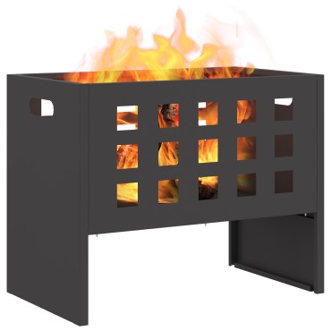 vidaXL Εστία Φωτιάς Ορθογώνια Μαύρη 50x30x40 εκ. Ατσάλι