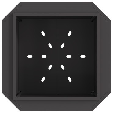 vidaXL Καπνιστός Εστία Μαύρη 58x58x51 εκ Ατσάλι