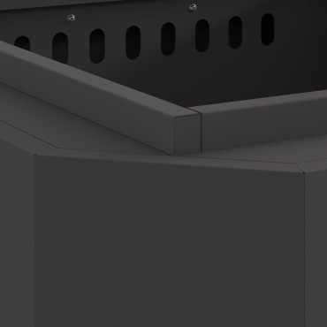 vidaXL Καπνιστός Εστία Μαύρη 58x58x51 εκ Ατσάλι