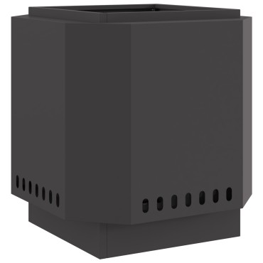 vidaXL Άκαπνος Φλοτέρ Μαύρο 48x48x51 εκ. από Ατσάλι
