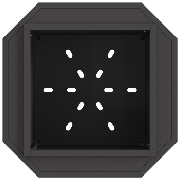 vidaXL Άκαπνος Φλοτέρ Μαύρο 48x48x51 εκ. από Ατσάλι