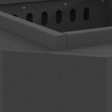 vidaXL Άκαπνος Φλοτέρ Μαύρο 48x48x51 εκ. από Ατσάλι