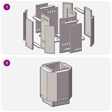 vidaXL Σόμπα χωρίς καπνό 48x48x51 εκ. Χάλυβας με ικανότητα