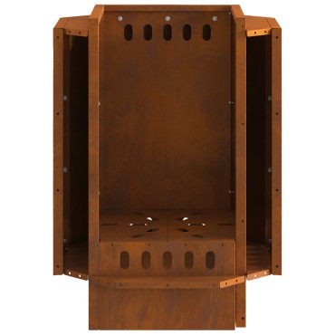 vidaXL Ατμομηχανάρα Χωρίς Καπνό 38x38x51 εκ. Από Weathered Ατσάλι